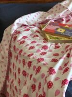 Pink Paradise Handblocked Reversible Dohar - Image 7