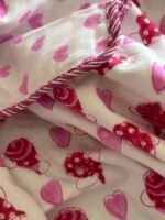 Pink Paradise Handblocked Reversible Dohar - Image 4
