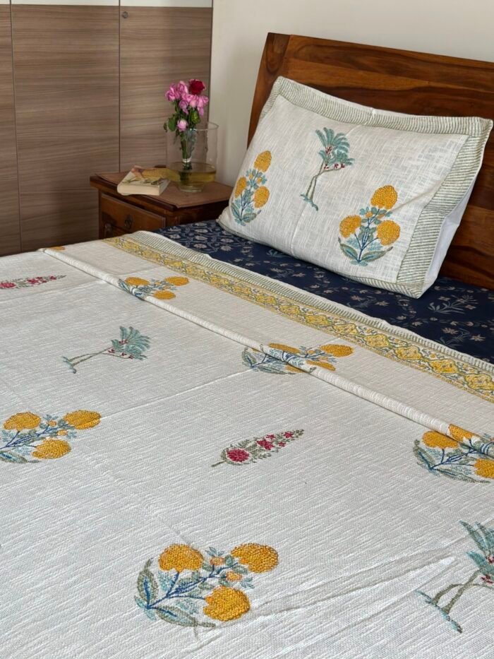 Yellow Marigold Premium Bedcover - Image 3