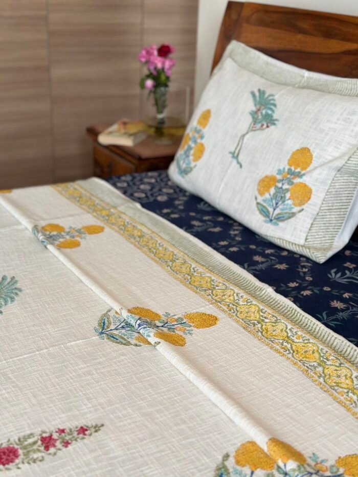 Yellow Marigold Premium Bedcover - Image 4