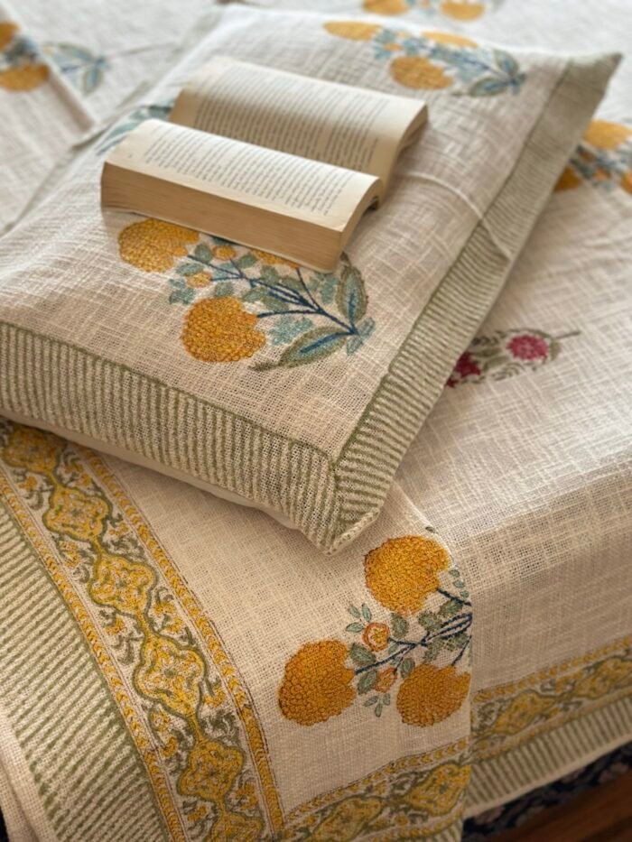 Yellow Marigold Premium Bedcover - Image 7