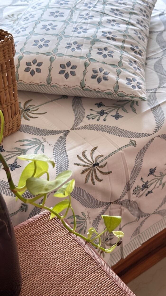 Blooming Blue Luxury Cotton Bedlinen - Image 7