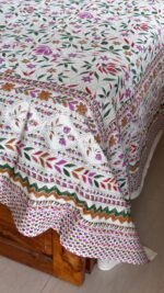 Rangoli Super King Size Cotton Bedsheet - Image 4
