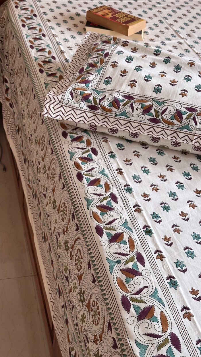 20e825b9-98dd-4d2f-88f5-9aa7c306a94c Rangoli Super King Size Cotton Bedsheet - Image 3
