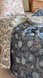 Indigo Phool Reversible Single Dohar ( Pair) - Image 5