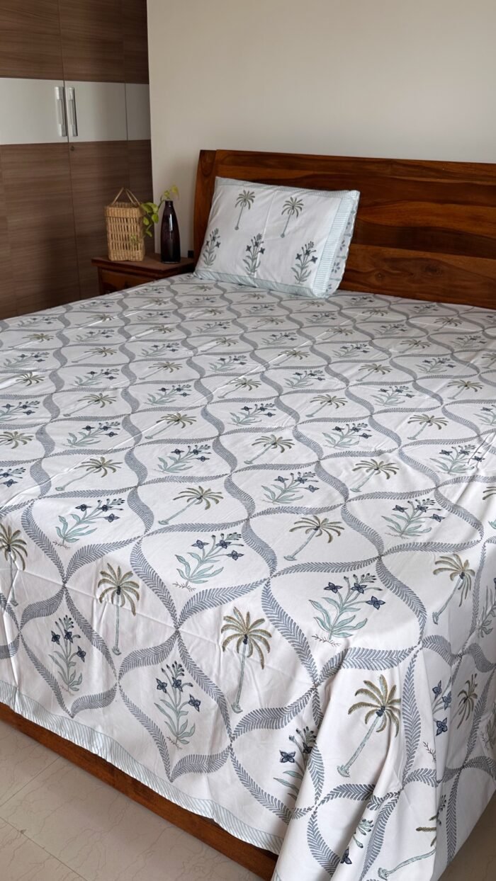 Blooming Blue Luxury Cotton Bedlinen - Image 2