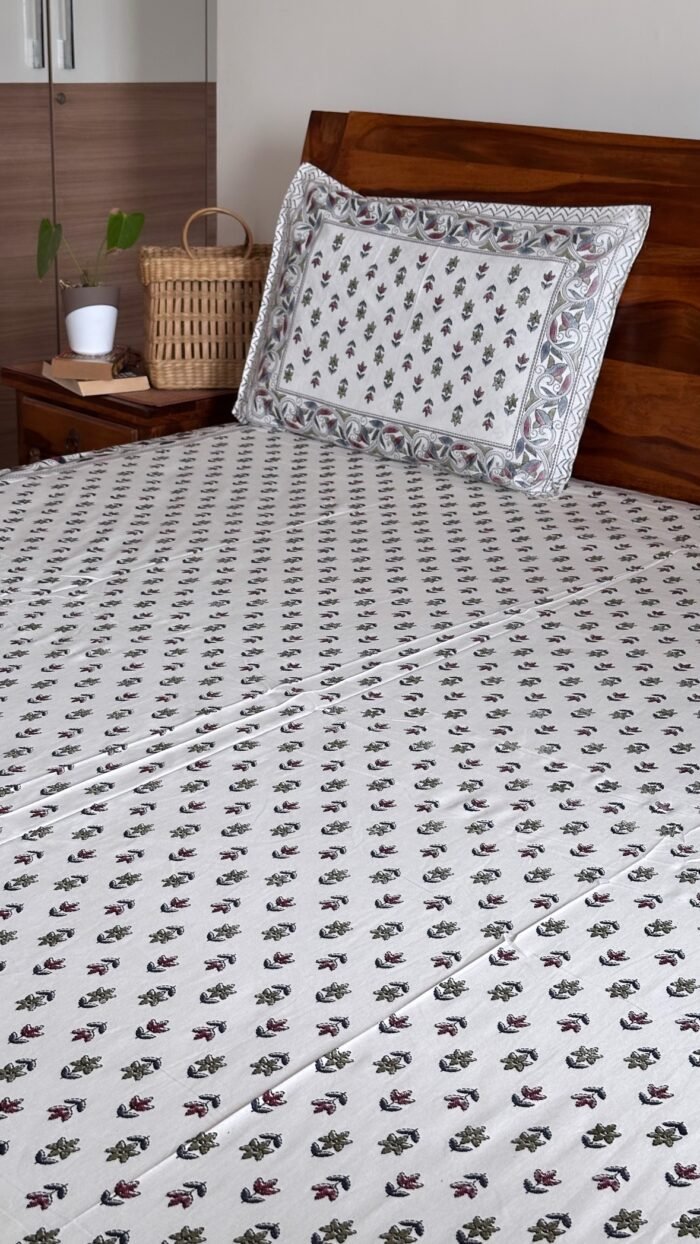 Rangoli Super King Size Cotton Bedsheet - Image 3