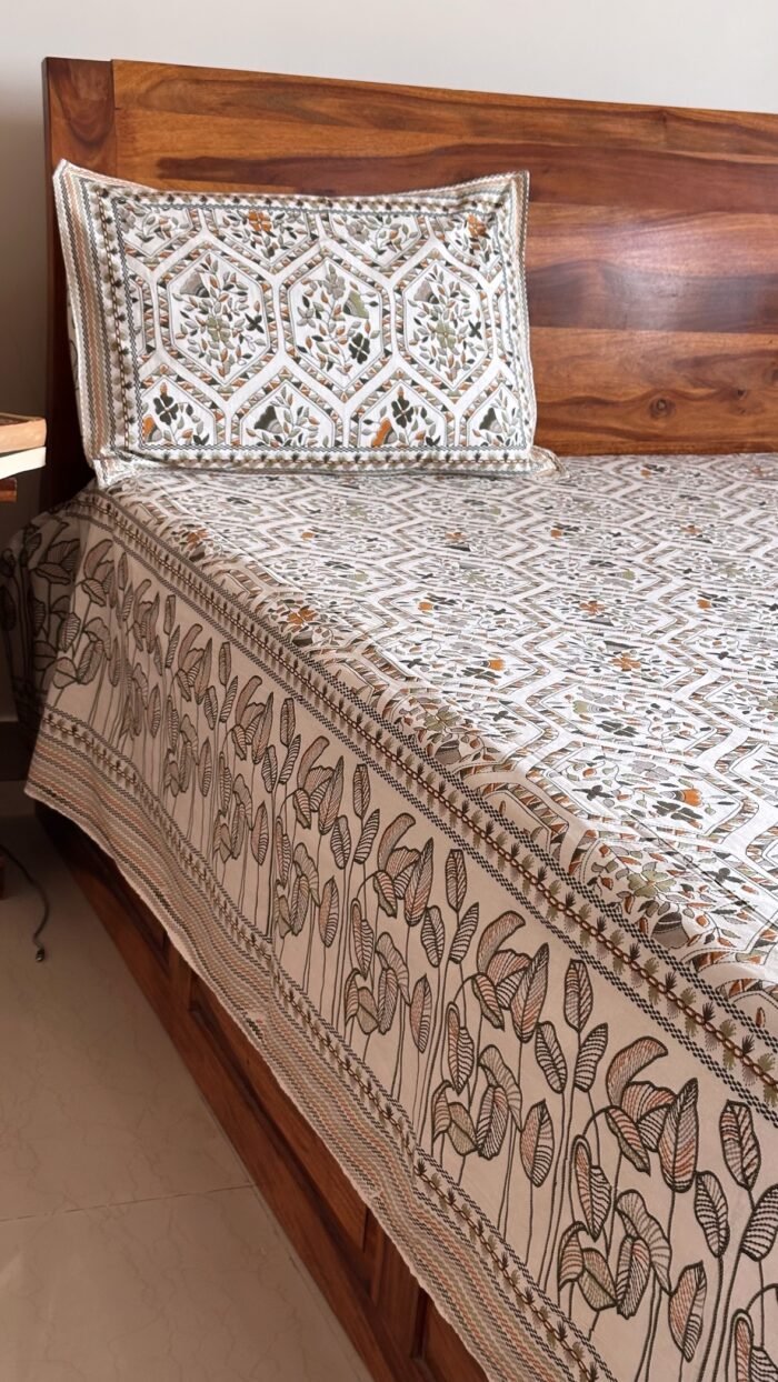Rangoli Super King Size Cotton Bedsheet - Image 2