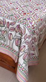 Rangoli Super King Size Cotton Bedsheet - Image 5