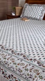 Rangoli Super King Size Cotton Bedsheet - Image 6