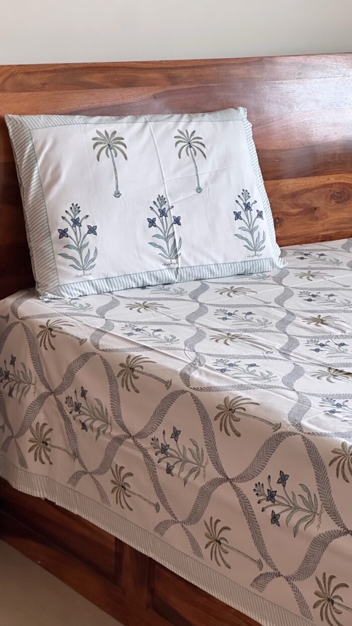 Blooming Blue Luxury Cotton Bedlinen - Image 4