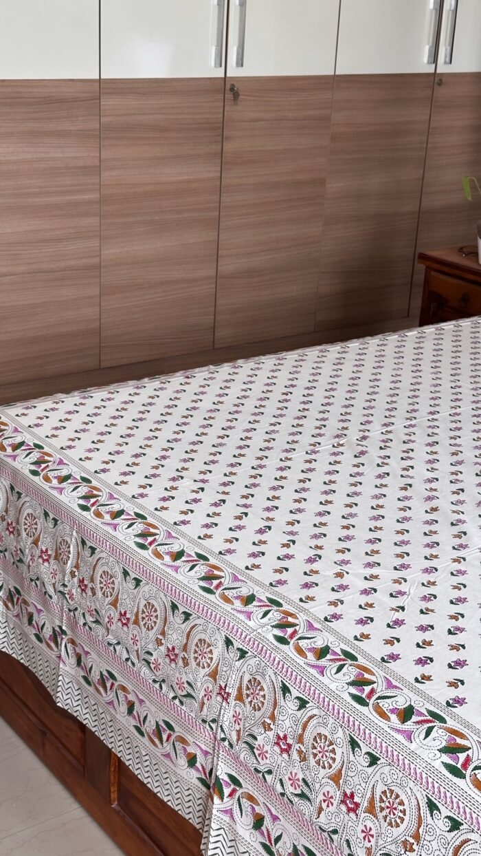 a8539aca-192a-4467-a7de-766b14a50230 Rangoli Super King Size Cotton Bedsheet - Image 2
