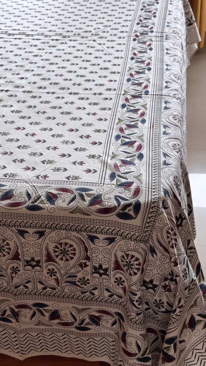 Rangoli Super King Size Cotton Bedsheet - Image 2
