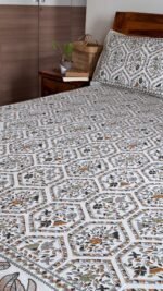 Rangoli Super King Size Cotton Bedsheet - Image 3