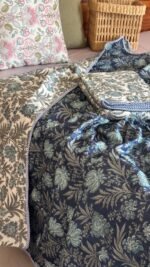 Indigo Phool Reversible Single Dohar ( Pair) - Image 3
