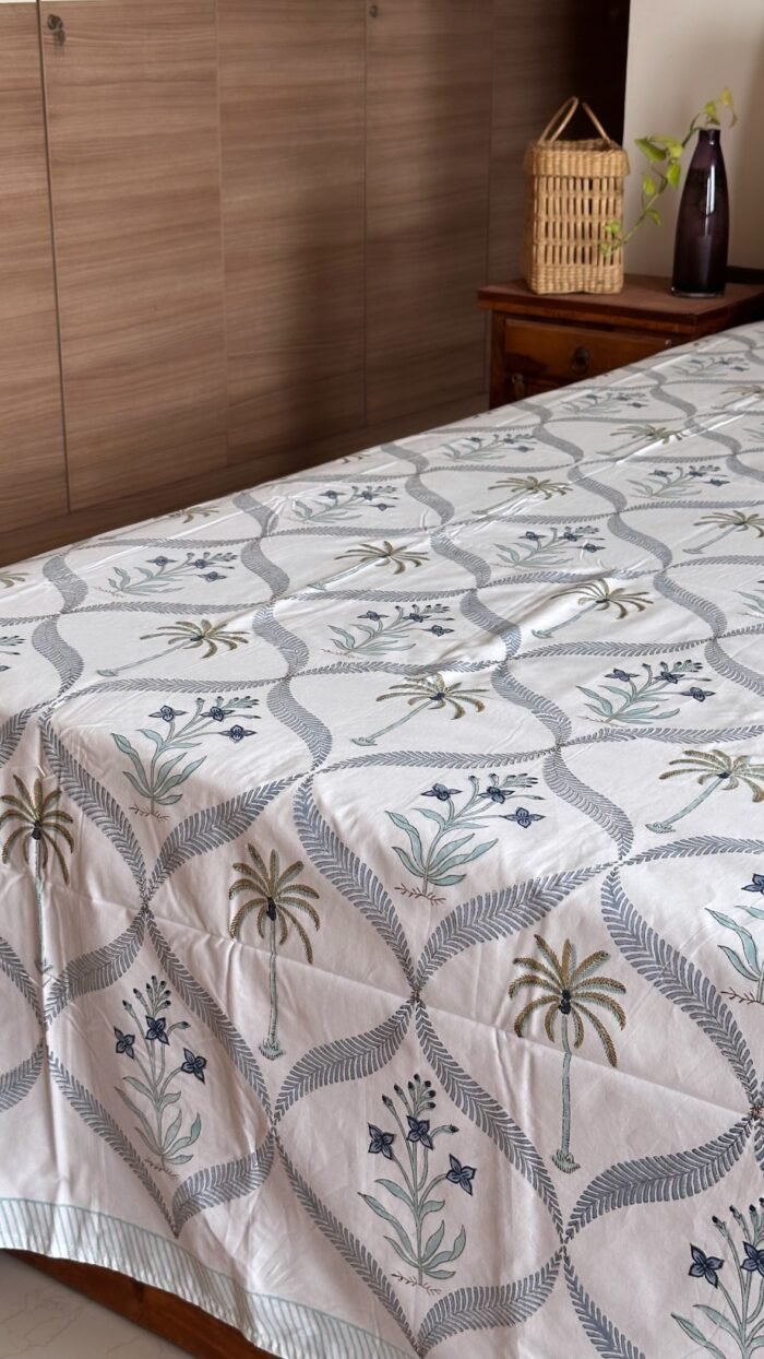 Blooming Blue Luxury Cotton Bedlinen - Image 5