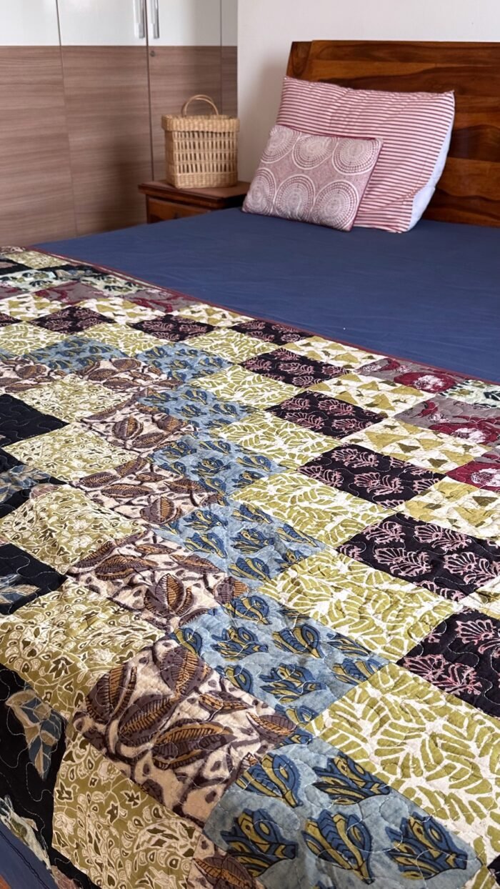 Patchwork Reversible Quilted Bedcover - Image 5