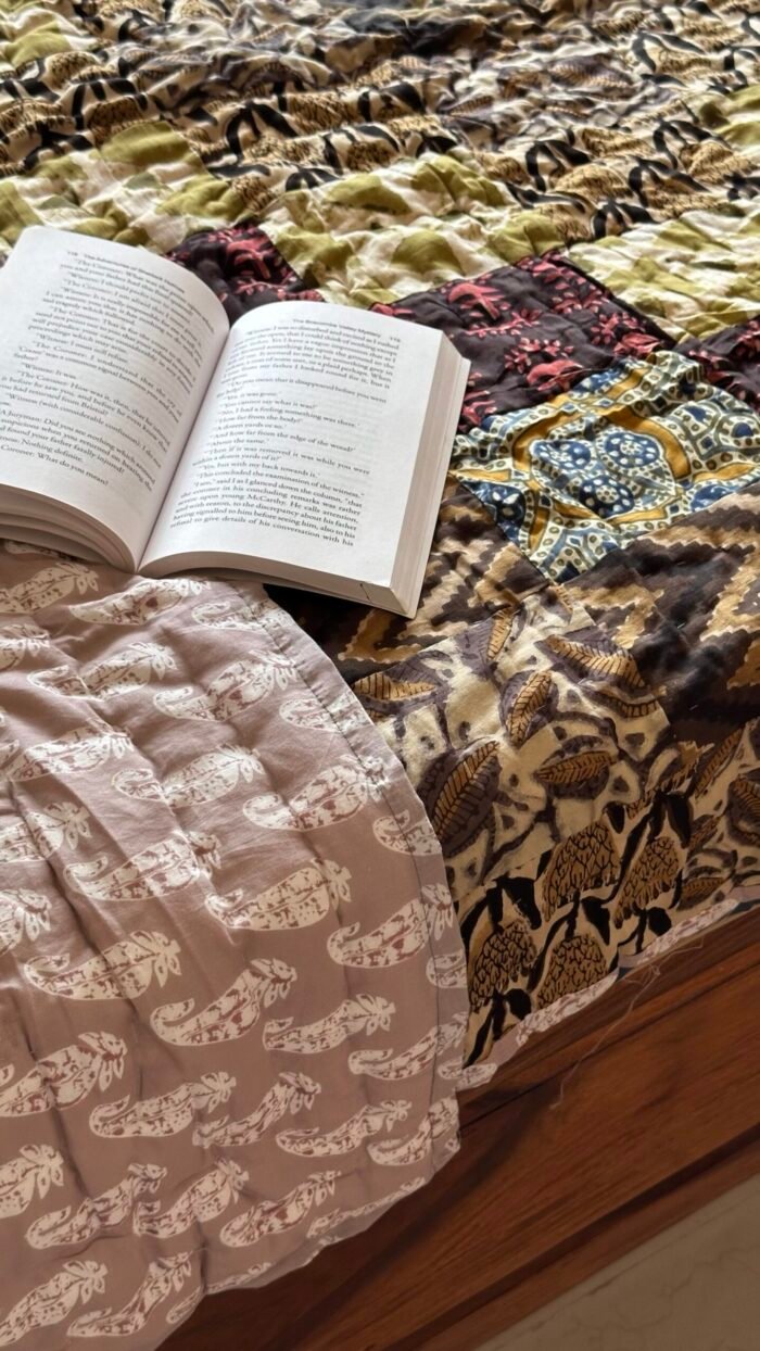 Patchwork Reversible Single Bed Quilt - Image 5