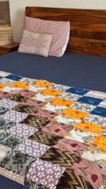 Colorful Patchwork Double Bed Quilt - Image 6