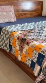 Colorful Patchwork Double Bed Quilt - Image 5