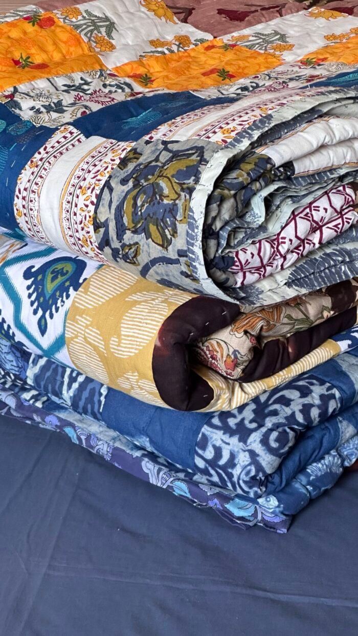 Patchwork Reversible Double Bed Quilt - Image 2