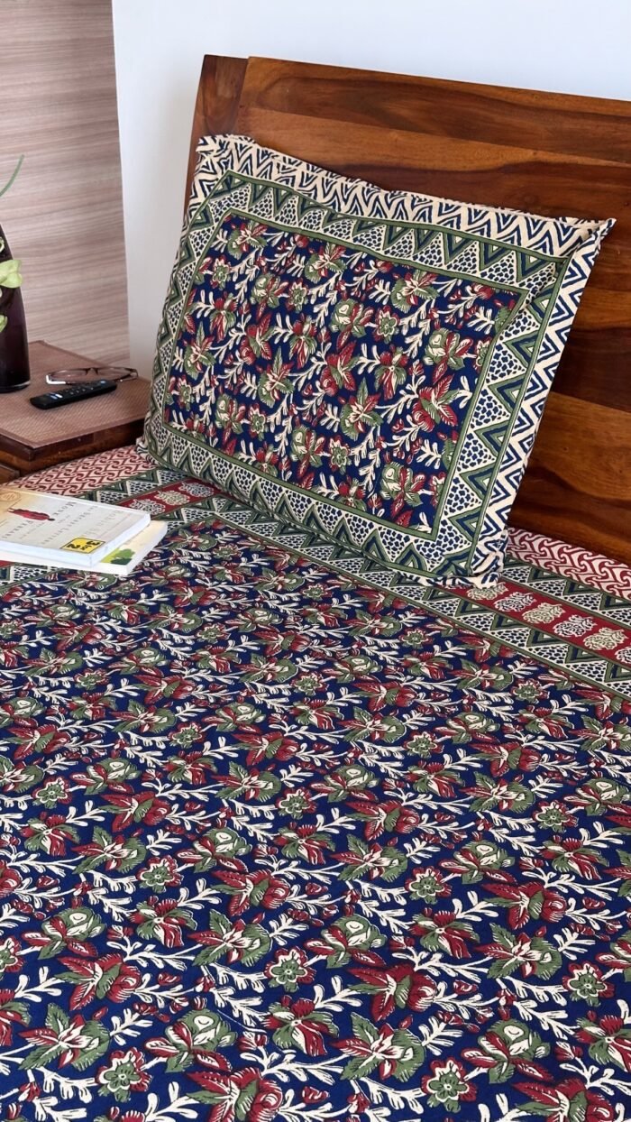 Kalamkari King Size Cotton Bedsheet - Image 6