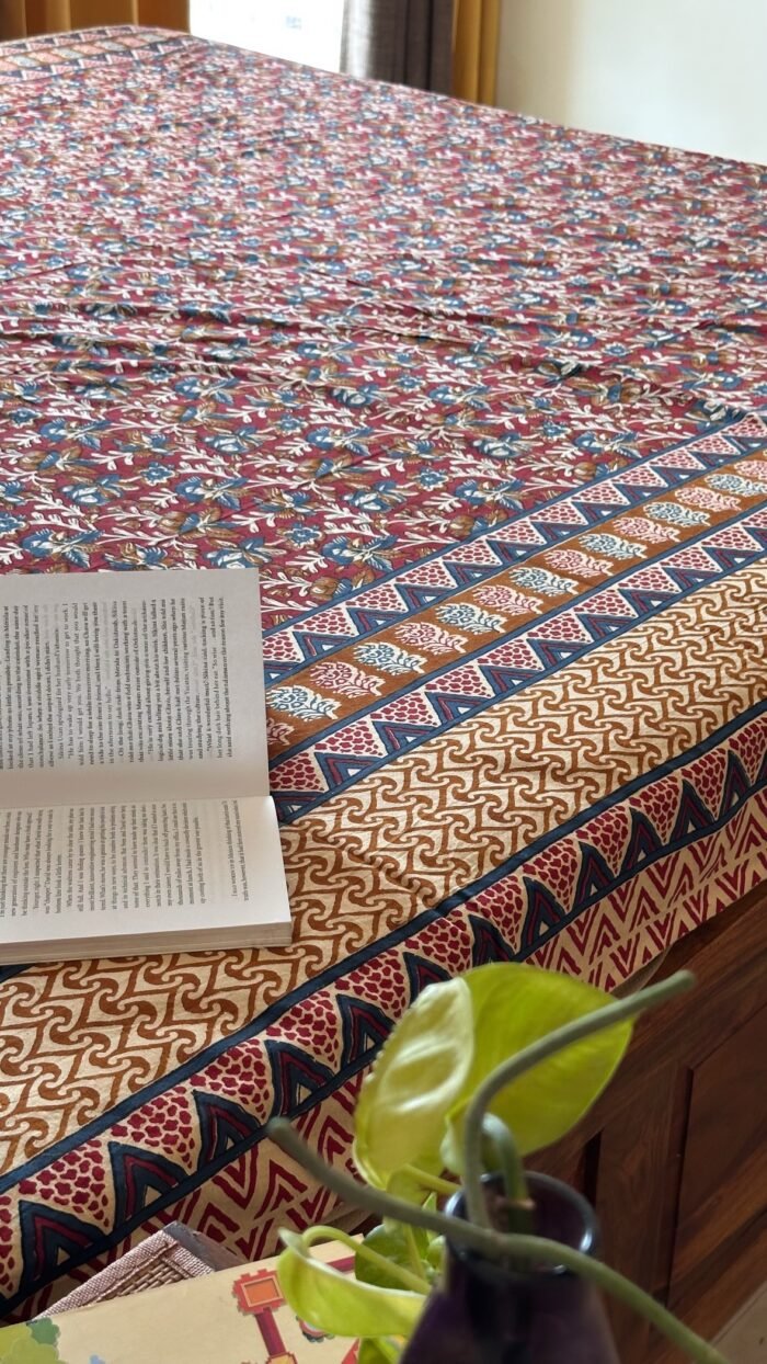 Kalamkari King Size Bedsheet - Image 6