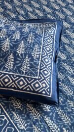 Indigo King Size Cotton Bedsheet - Image 2