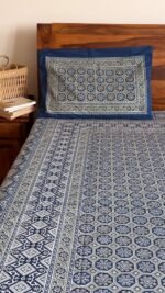 Ajrakh Ethnic King Size Bedsheet - Image 3
