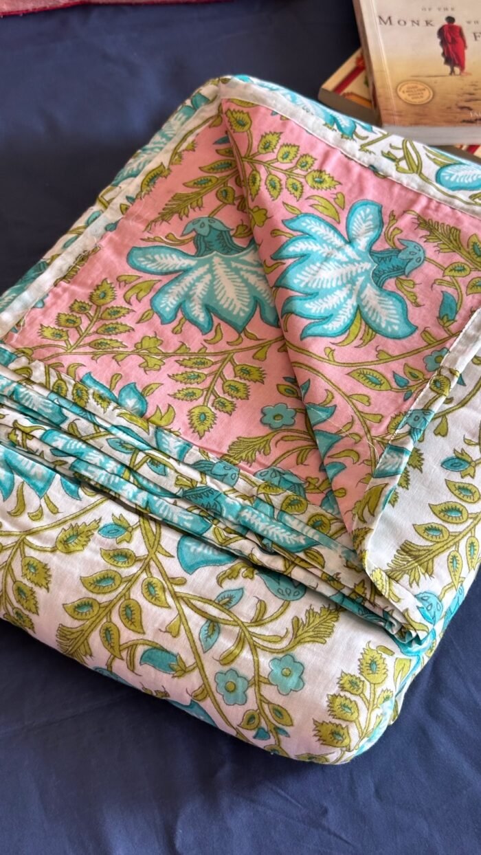 Gulabi Kamal Reversible Double Bed Dohar - Image 2