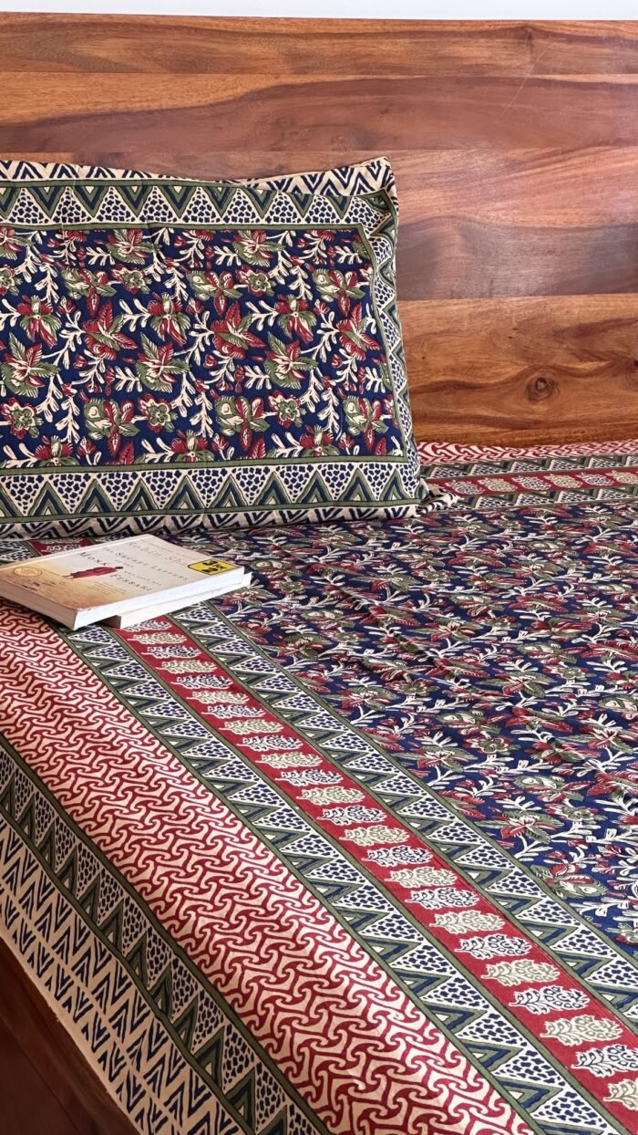 Kalamkari King Size Cotton Bedsheet - Image 2