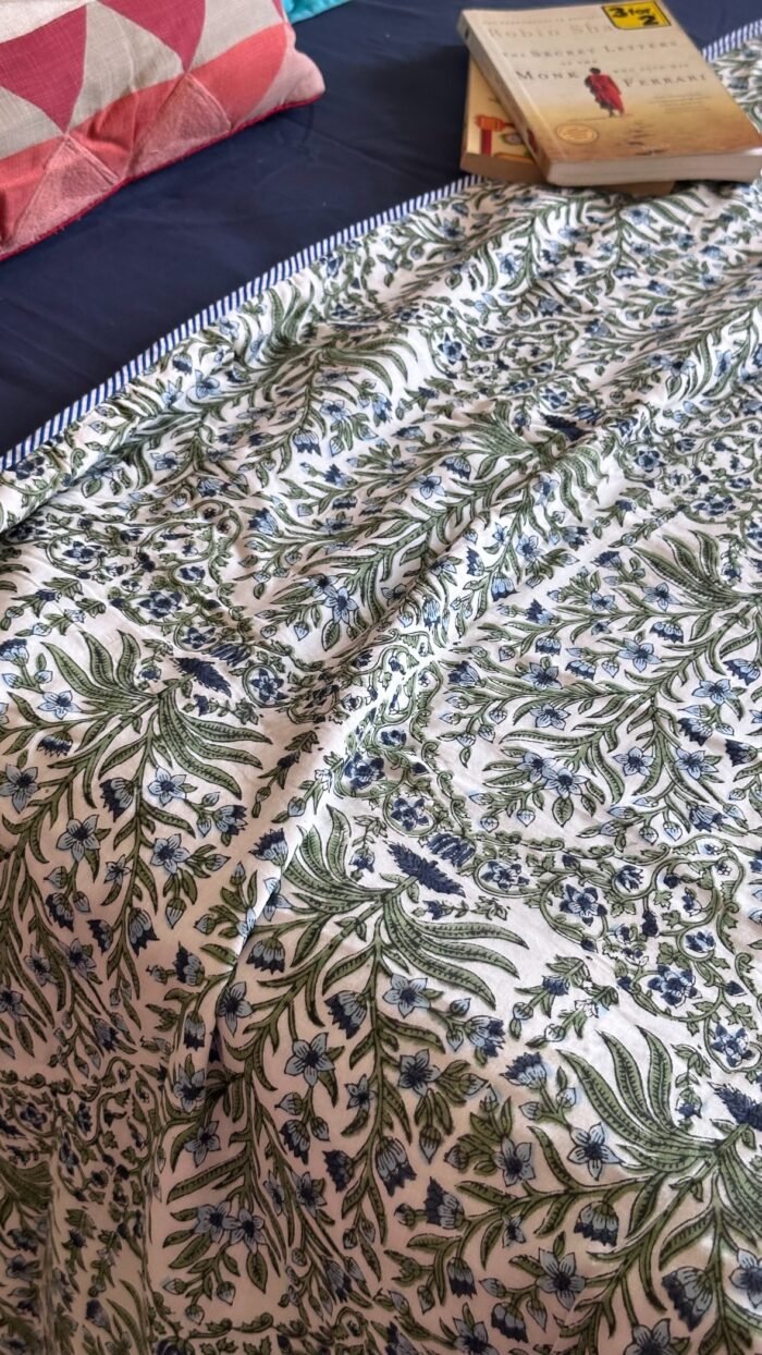 Saanjh Bloom Reversible Handblocked Dohar - Image 4