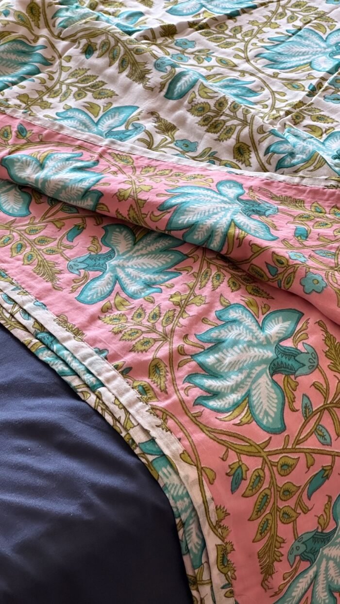 Gulabi Kamal Reversible Double Bed Dohar - Image 3