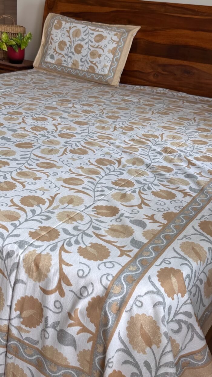 Saba King Size Cotton Bedsheet - Image 5