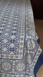 Ajrakh Blue King Size Bedsheet - Image 2