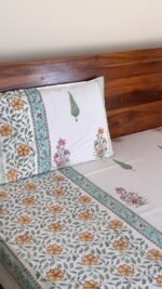Gulbul King Size Handblocked Bedsheet - Image 2
