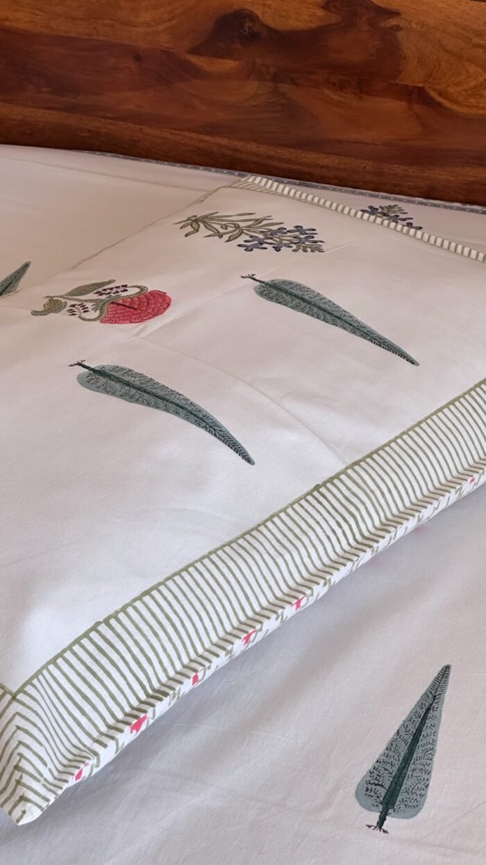 Subha Handblocked King Size Bedsheet - Image 5