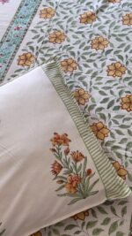 Gulbul King Size Handblocked Bedsheet - Image 4