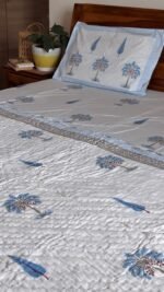 Sage Serenity Handblocked Quilt Set - Image 7