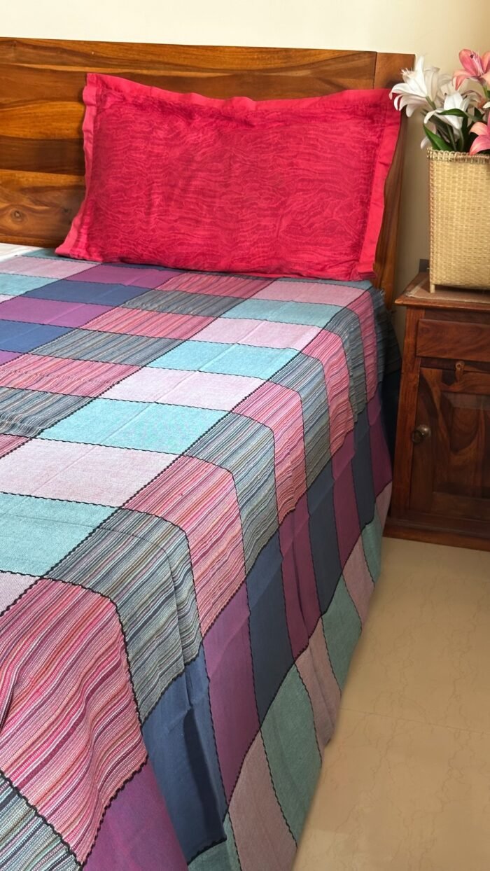 Pastel Weave Handwoven Bedcover - Image 5