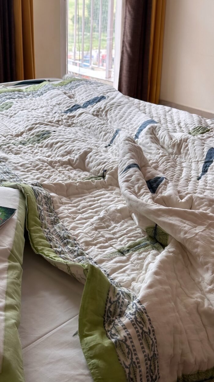 Garden Bloom Handblocked Quilt Set - Image 6