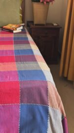 Rainbow Checks Handwoven Bedcover