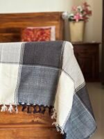 Grey Harmony Handwoven Cotton Bedcover - Image 5
