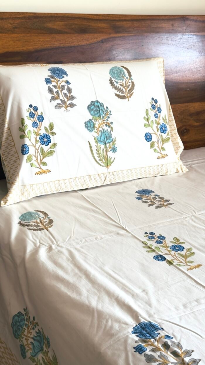 Mehrab Handblocked Premium Bedsheet - Image 8