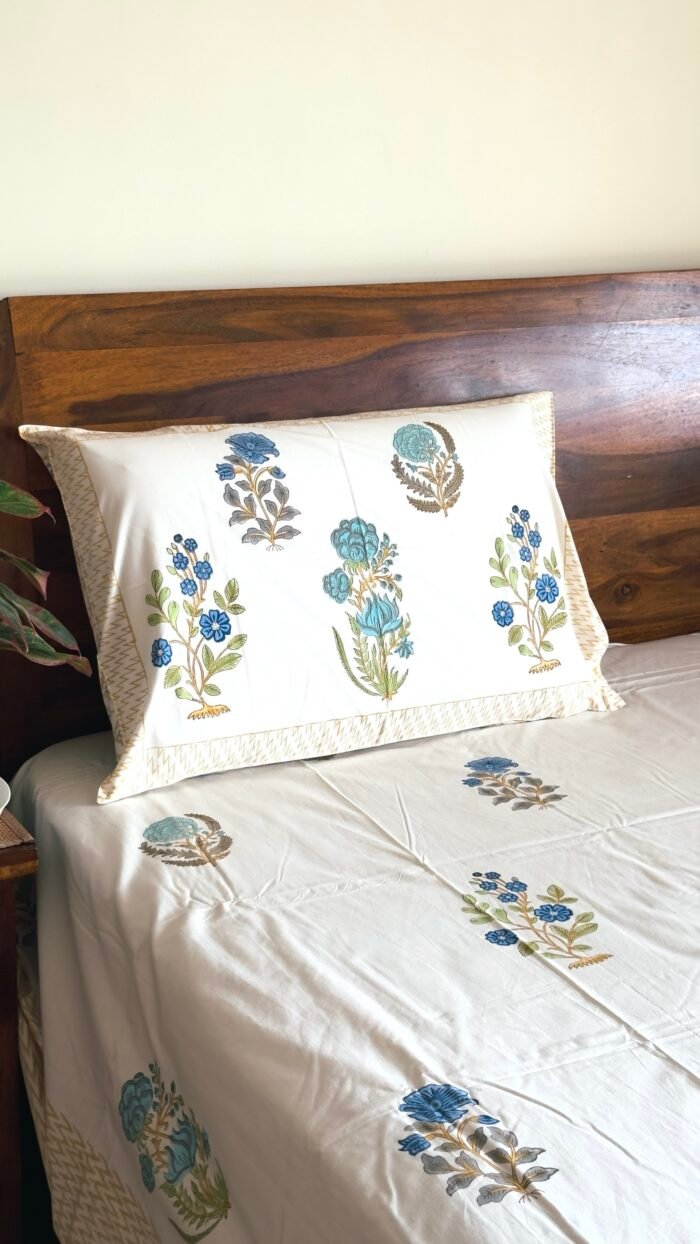 Mehrab Handblocked Premium Bedsheet - Image 6