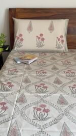 Nazm Handblocked Premium Bedsheet