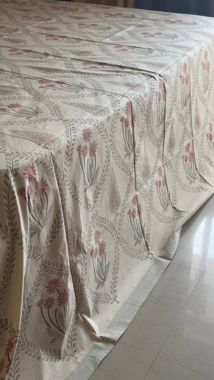 Nazm Handblocked Premium Bedsheet - Image 3