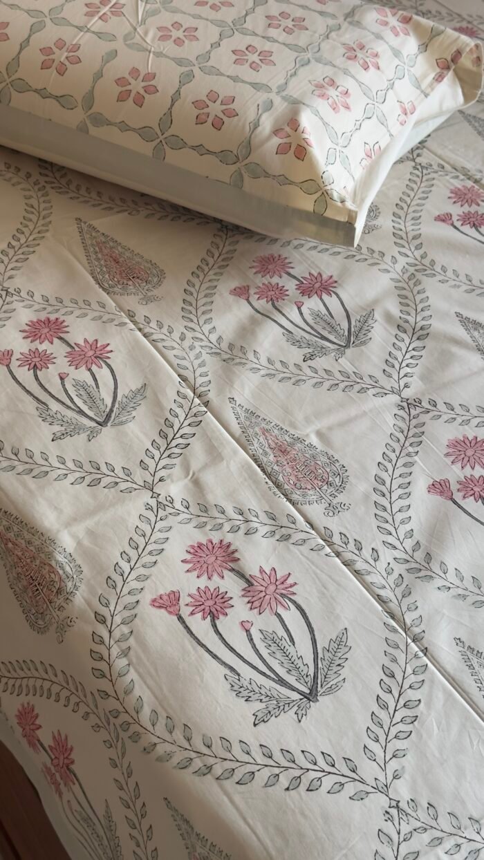 Nazm Handblocked Premium Bedsheet - Image 5