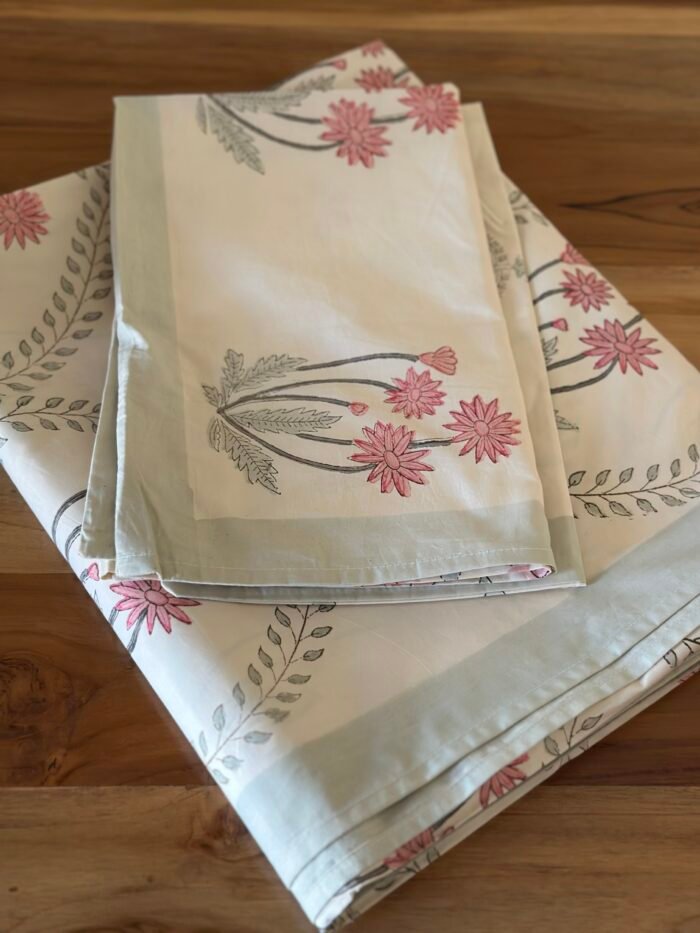 Nazm Handblocked Premium Bedsheet - Image 6